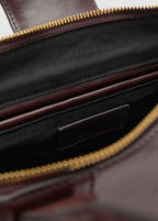 Medium Shoulder Bag With Snap Hook Chocolate