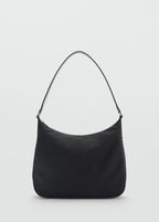 Medium Nylon Shoulder Bag Black