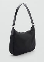 Medium Nylon Shoulder Bag Black