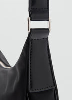 Medium Nylon Shoulder Bag Black