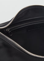 Medium Nylon Shoulder Bag Black