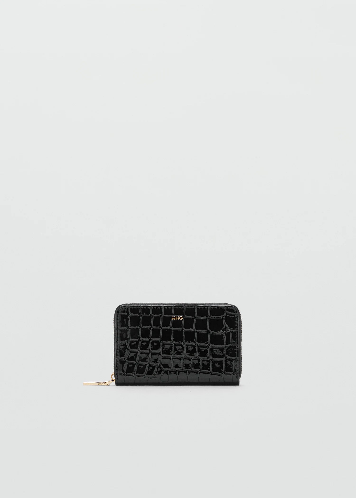 Medium Croc Wallet Black