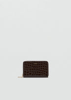 Medium Croc Wallet Chocolate