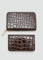Medium Croc Wallet Chocolate