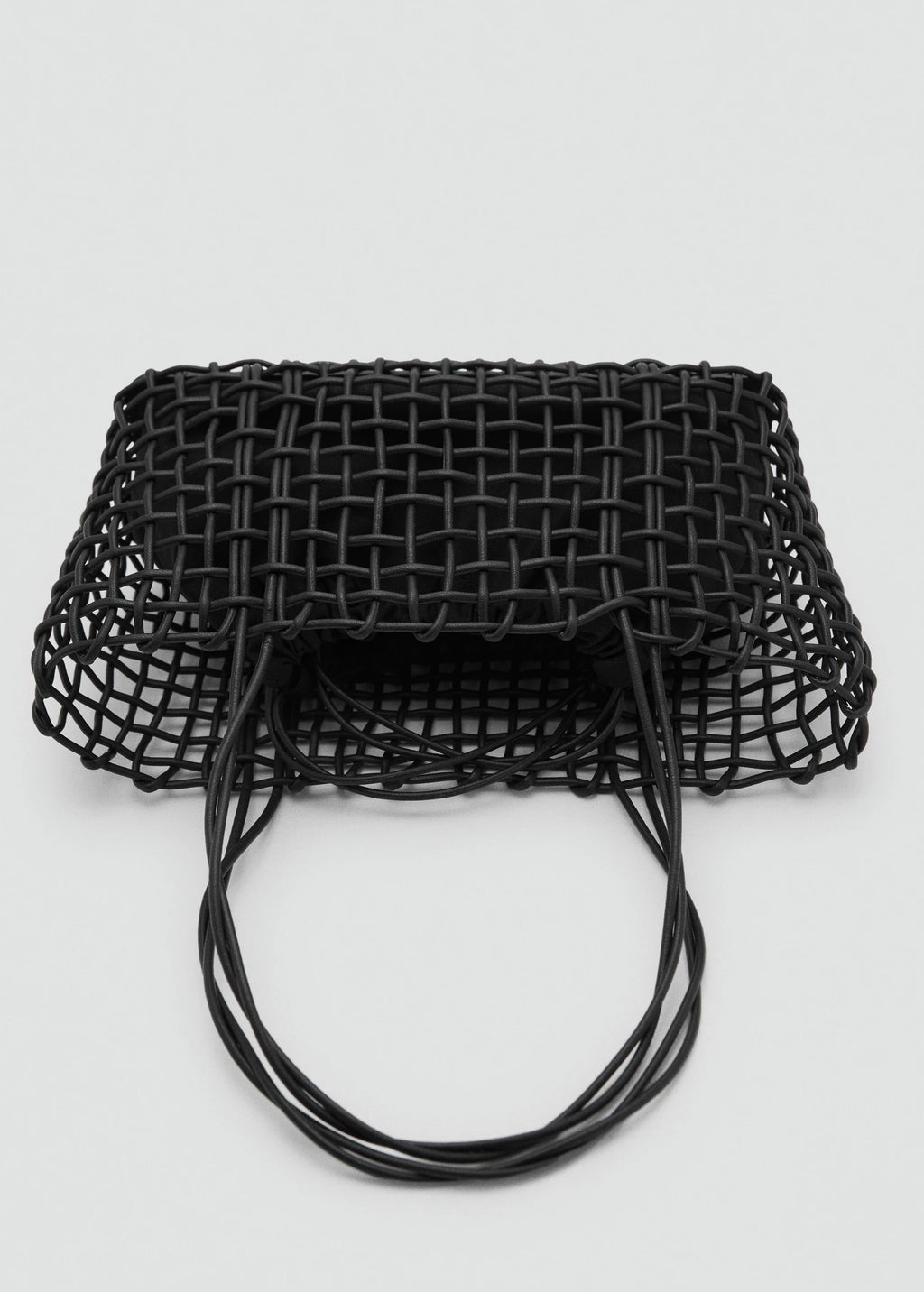 Medium Braided Shoulder Bag Black
