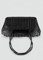 Medium Braided Shoulder Bag Black