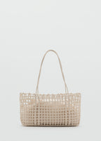 Medium Braided Shoulder Bag Off White