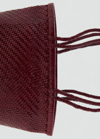 Medium Braided Leather Bag Burgundy