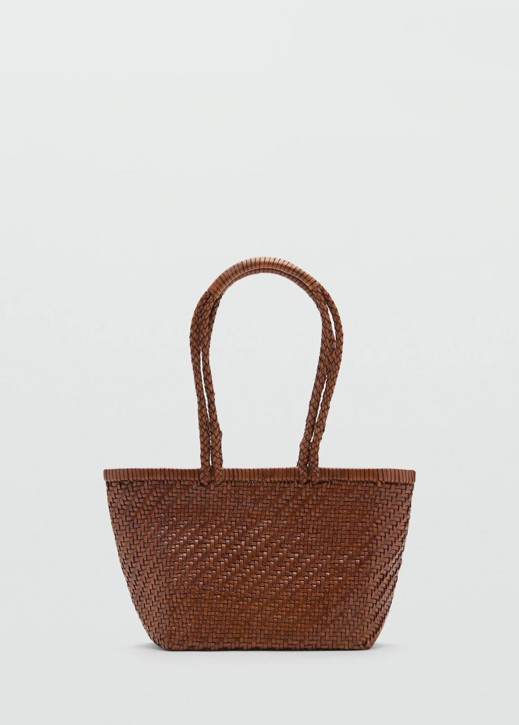 Medium Braided Leather Bag Leather