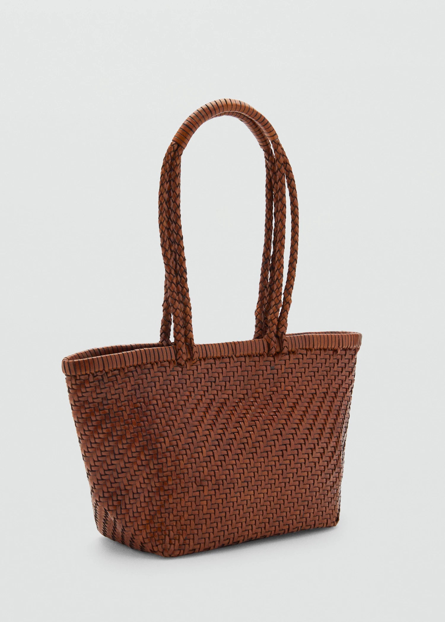 Medium Braided Leather Bag Leather