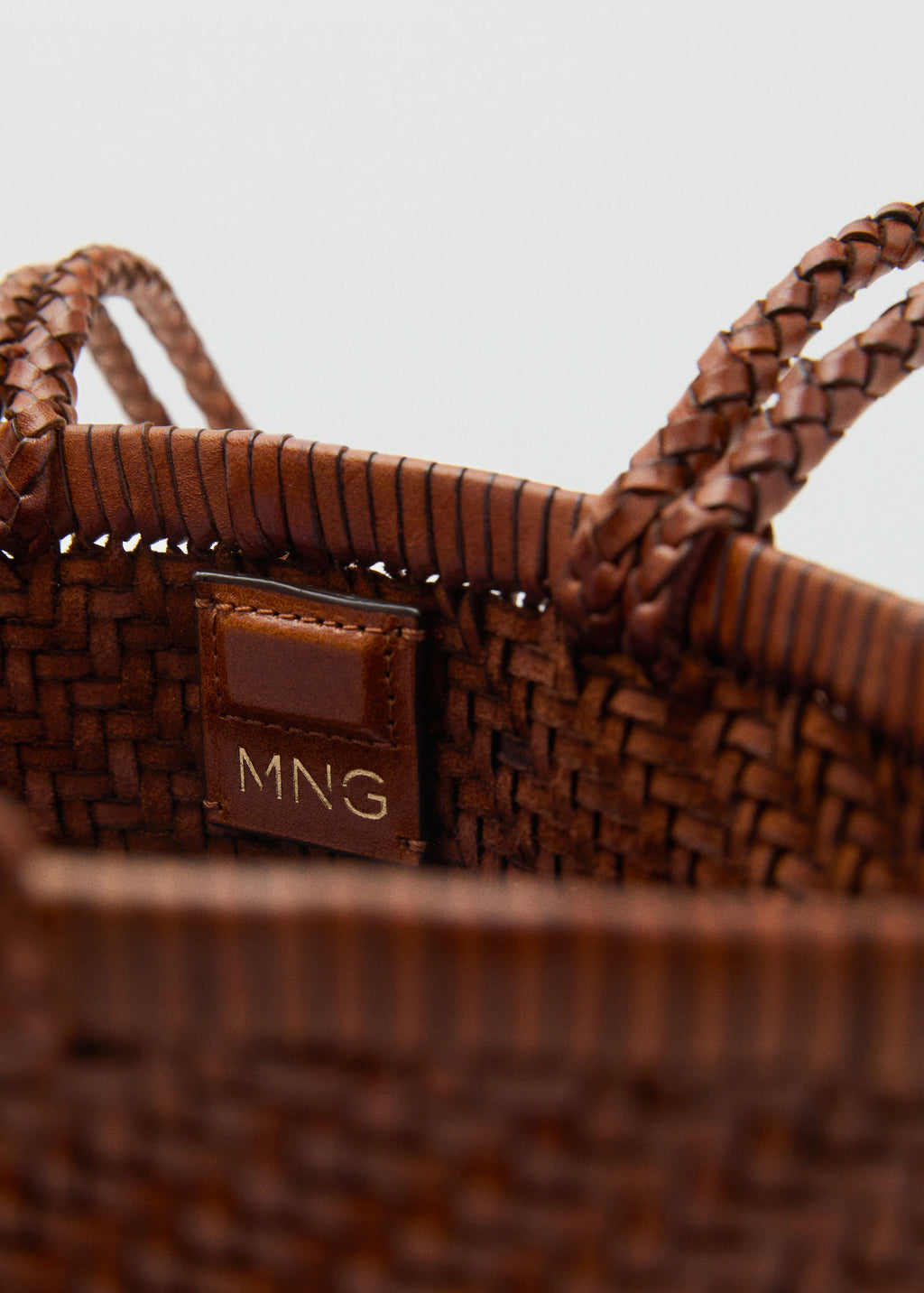 Medium Braided Leather Bag Leather