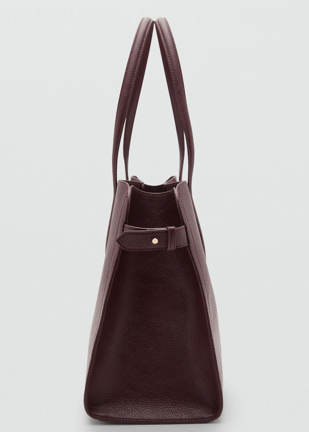 Medium Bag With Pebbled Leather Effect Burgundy