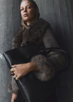 Medium Bag With Pebbled Leather Effect Black