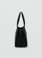 Medium Bag With Pebbled Leather Effect Black