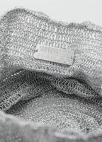 Lurex Bucket Bag With Tassel Silver