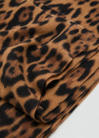 Leopard Print Scarf Brown