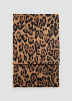 Leopard Print Scarf Brown