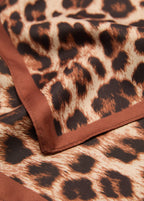 Leopard Printed Scarf Brown