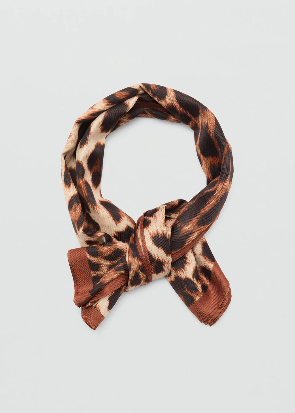 Leopard Printed Scarf Brown