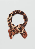 Leopard Printed Scarf Brown
