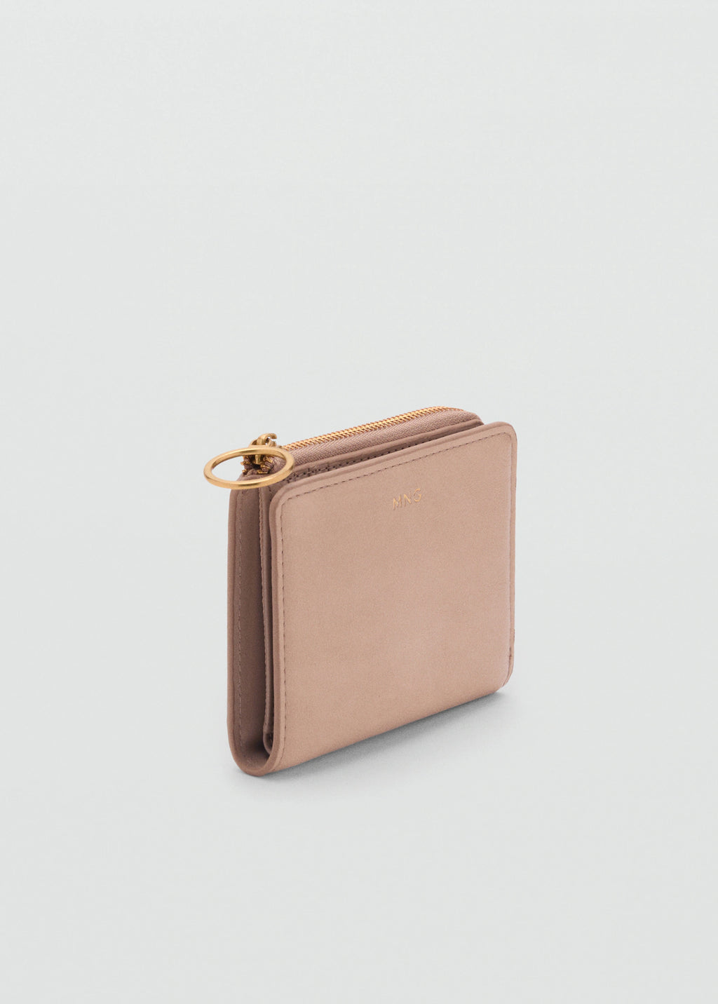 Leather Effect Wallet Pastel Pink