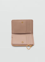 Leather Effect Wallet Pastel Pink