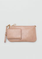 Leather Effect Wallet Pastel Pink