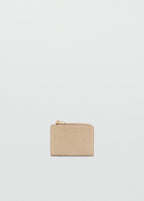 Leather Effect Wallet Beige