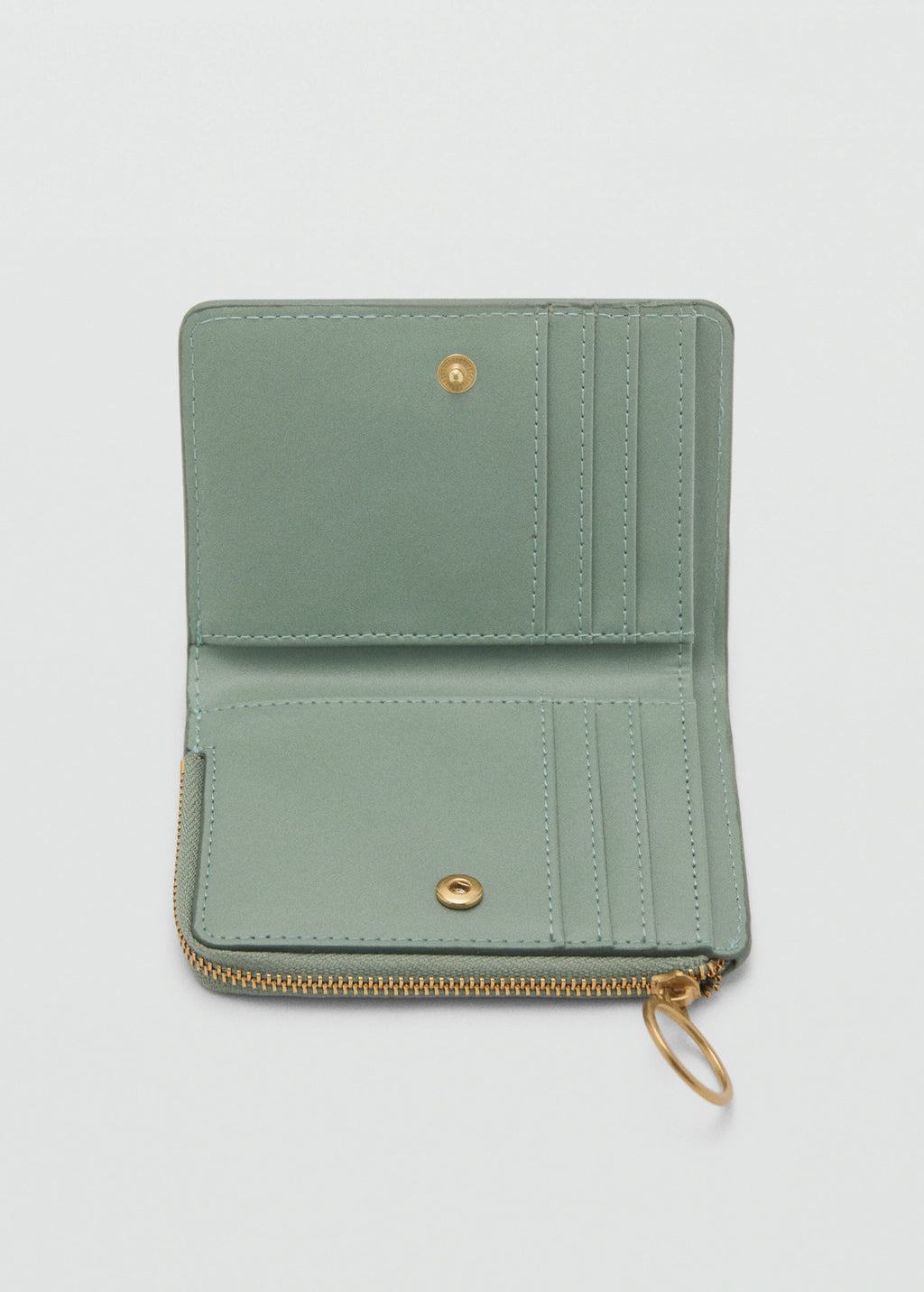 Leather Effect Wallet Aqua Green