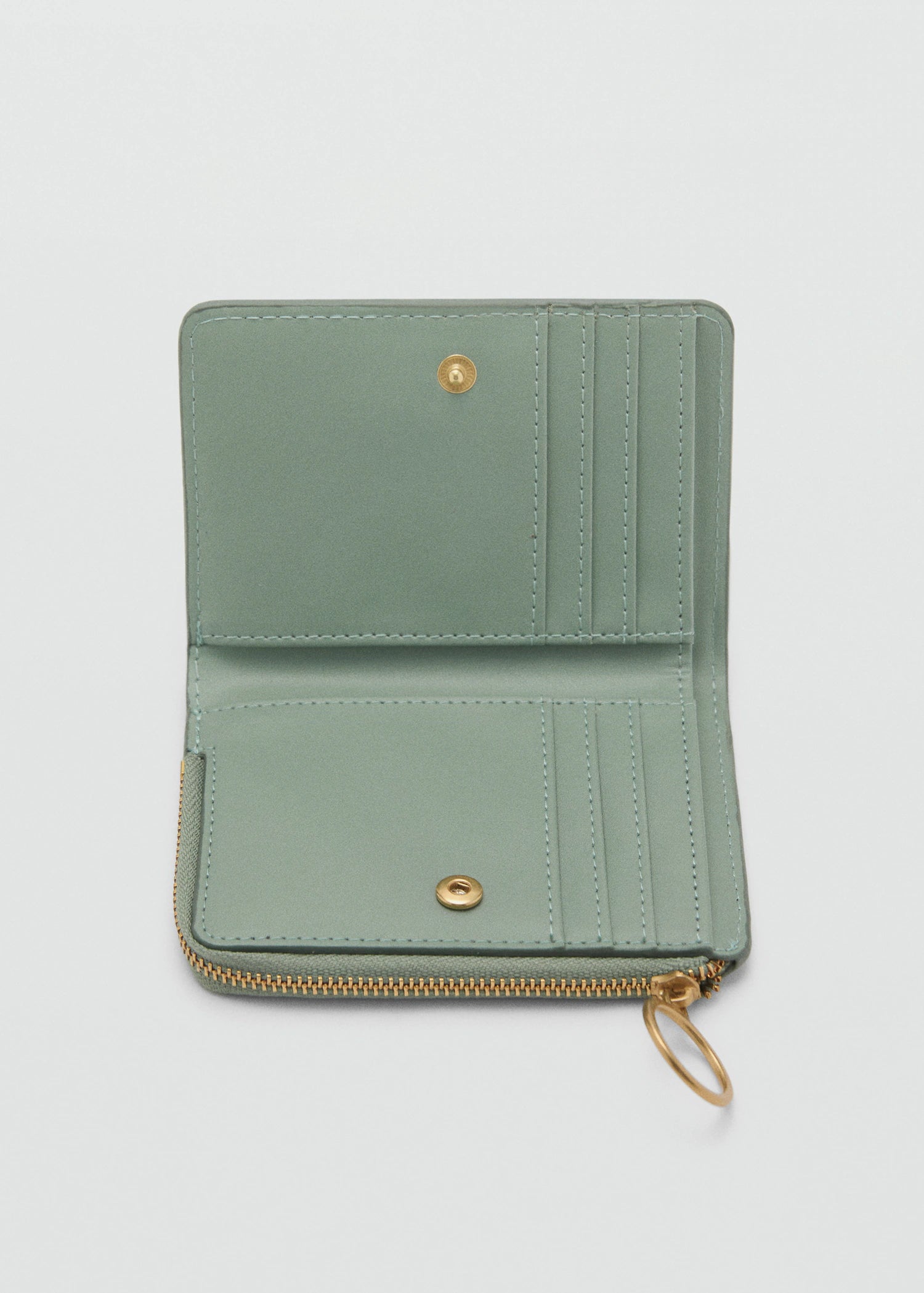 Leather Effect Wallet Aqua Green