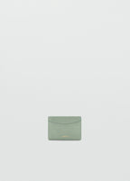 Leather Effect Card Holder Aqua Green