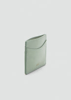 Leather Effect Card Holder Aqua Green