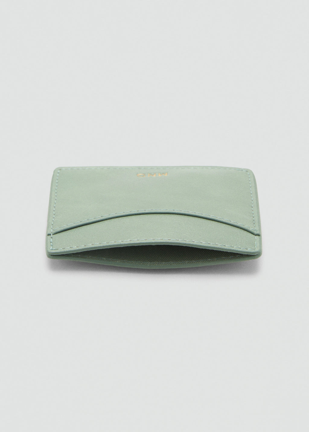 Leather Effect Card Holder Aqua Green