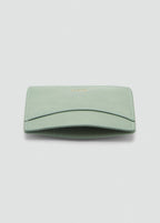 Leather Effect Card Holder Aqua Green
