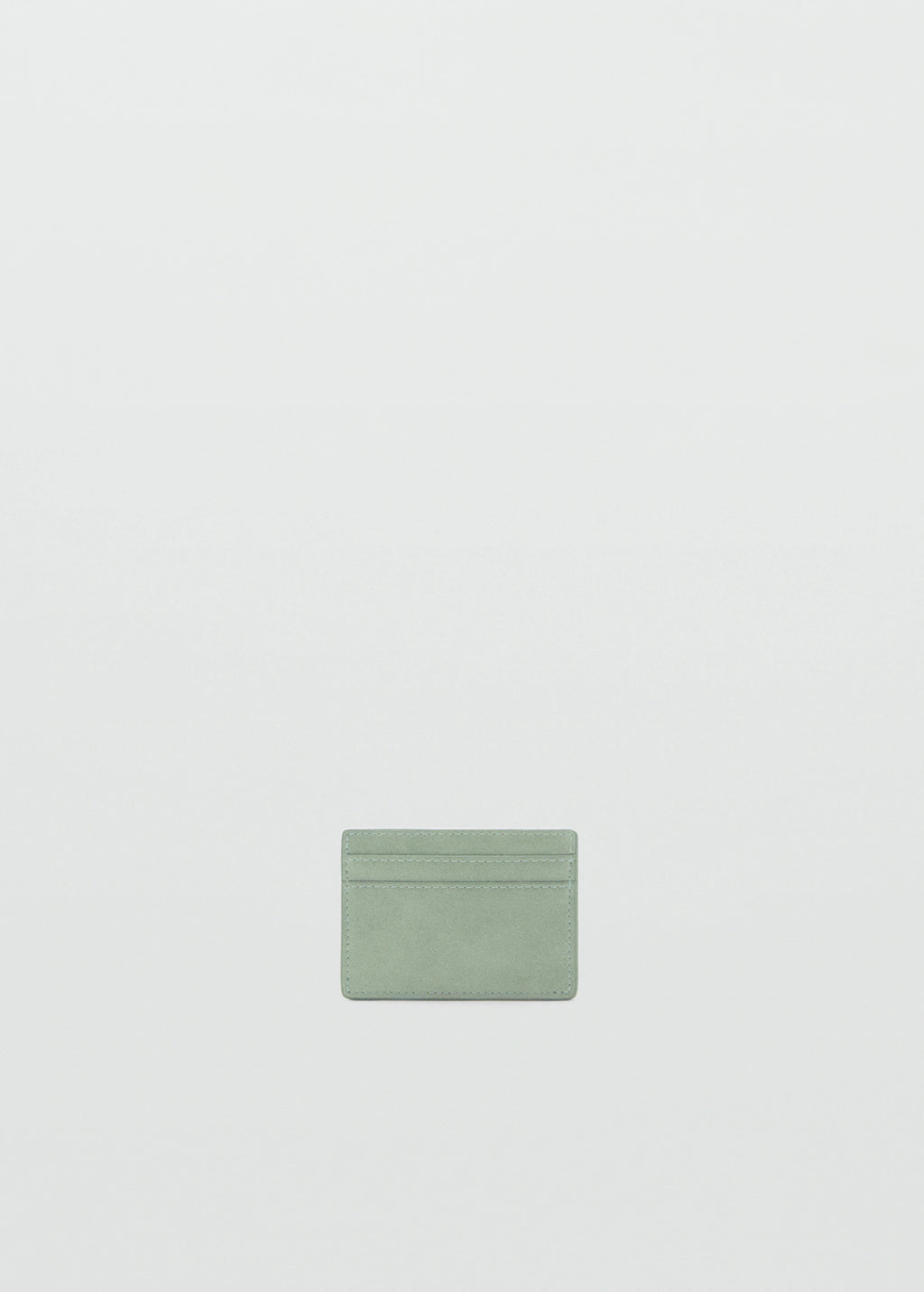 Leather Effect Card Holder Aqua Green