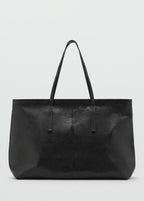 Leather Shopper Bag Black