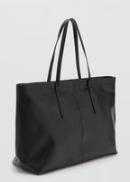 Leather Shopper Bag Black