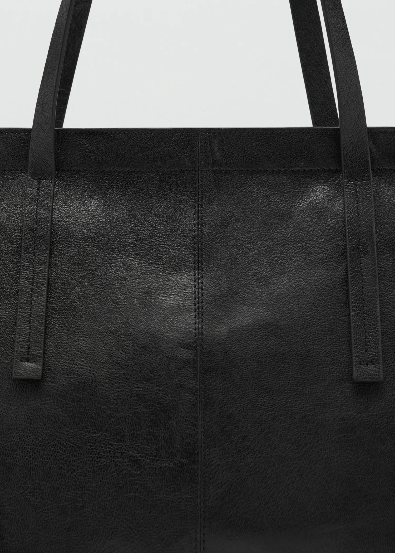 Leather Shopper Bag Black