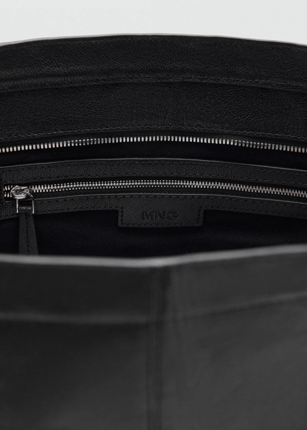 Leather Shopper Bag Black