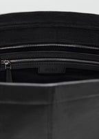 Leather Shopper Bag Black