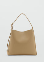 Leather Effect Bucket Bag Vanilla