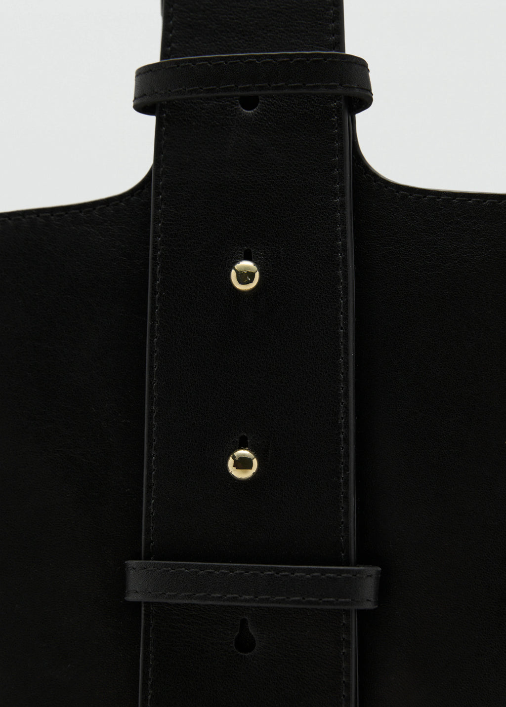 Leather Bucket Bag Black