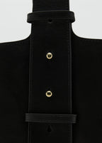 Leather Bucket Bag Black