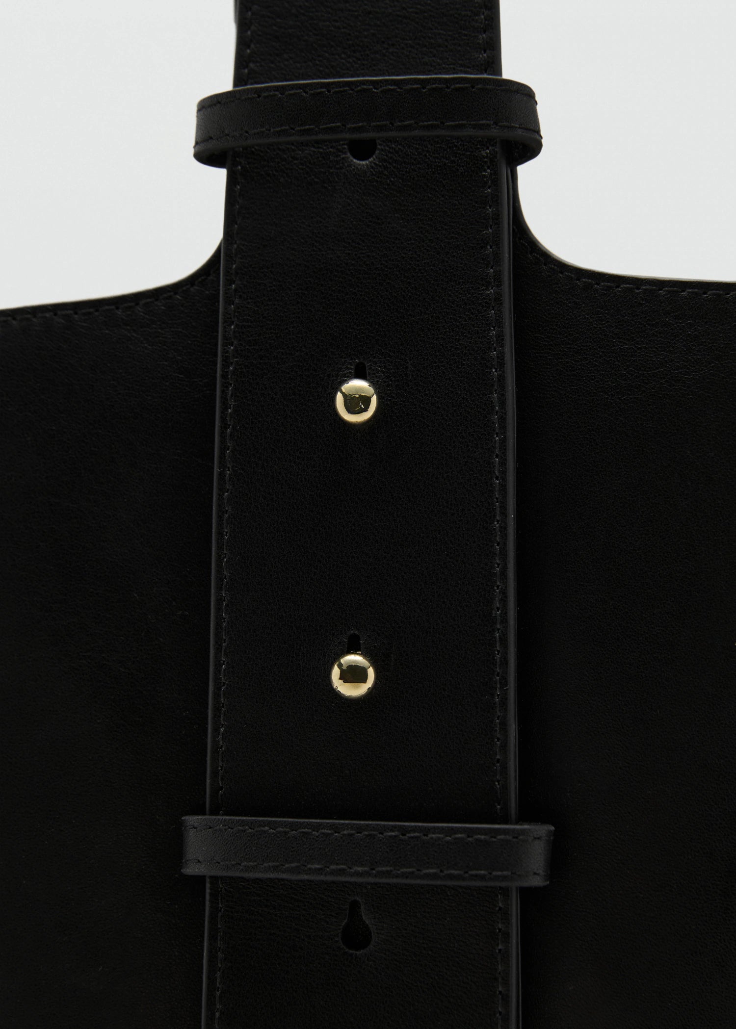 Leather Bucket Bag Black