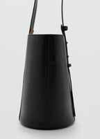 Leather Bucket Bag Black