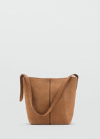 Leather Bucket Bag Medium Brown