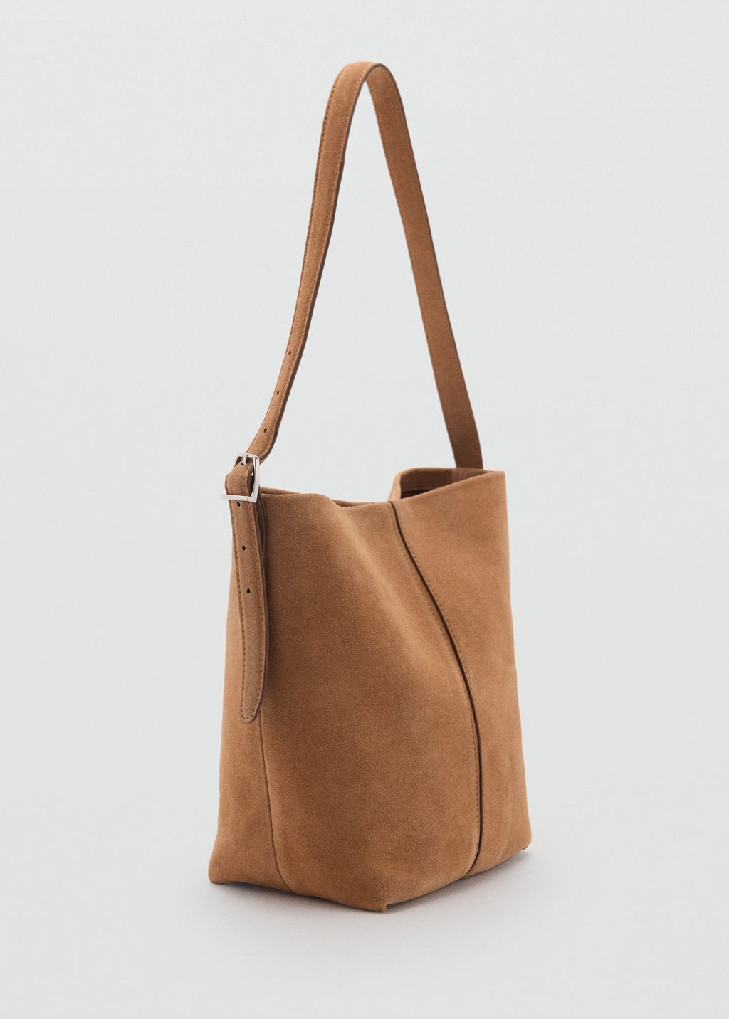 Leather Bucket Bag Medium Brown