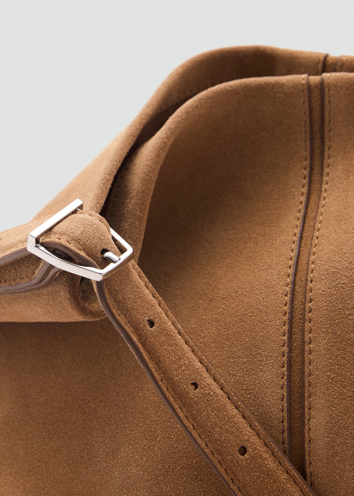 Leather Bucket Bag Medium Brown