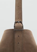 Leather Bucket Bag Sand