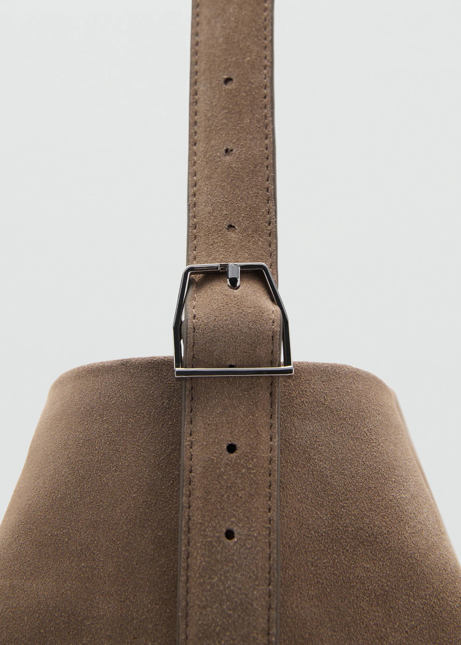 Leather Bucket Bag Sand